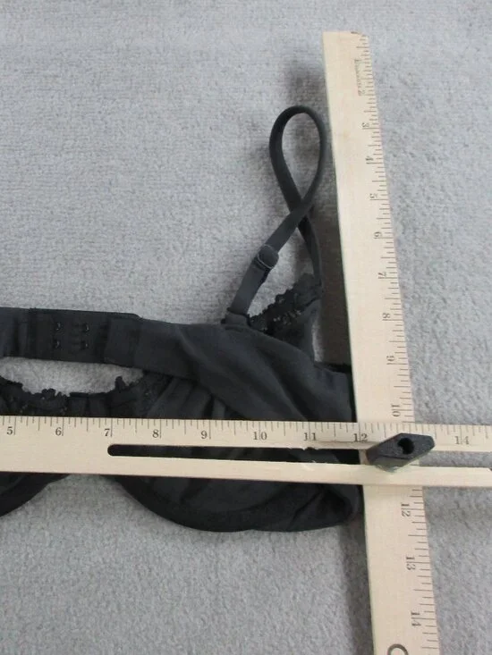 SKIMS Fits Everybody Lace Underwire Bra Womens 34C Onyx Black Scoop Sexy NEW - Picture 5 of 7